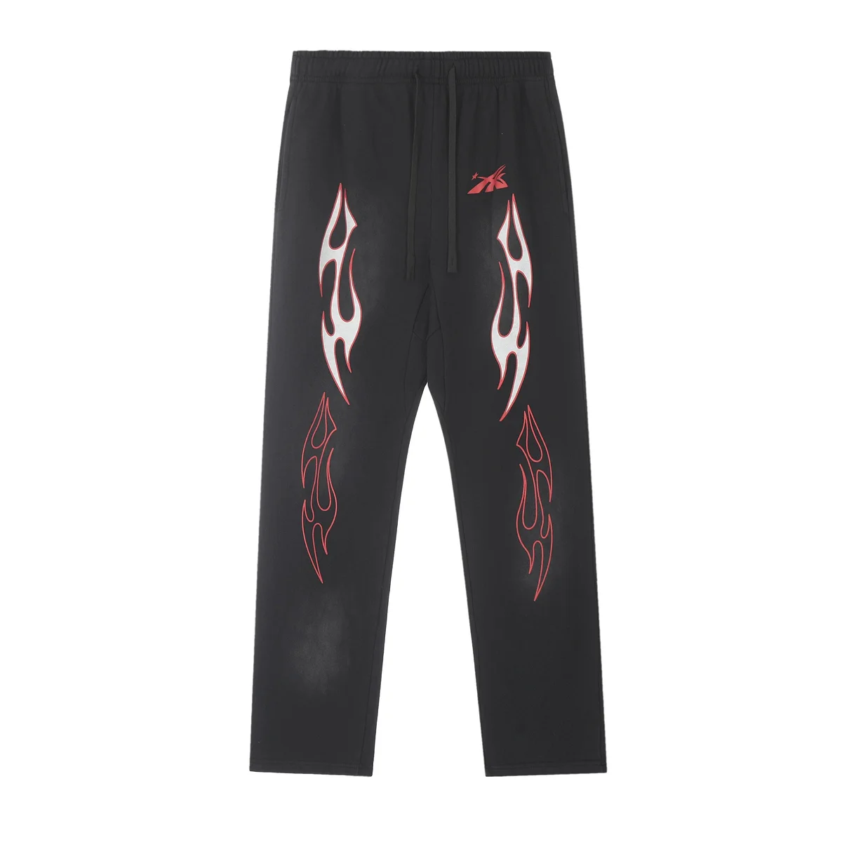 Other Black Flame Print Sweatpants Black - 1