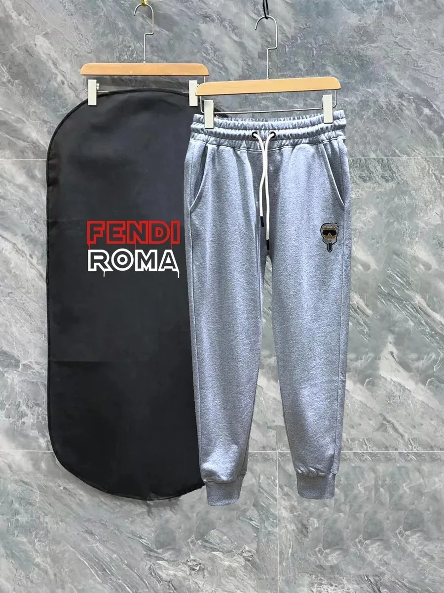 Fendi Fendi FENDI ROMA Heather Grey Sweatpants Grey