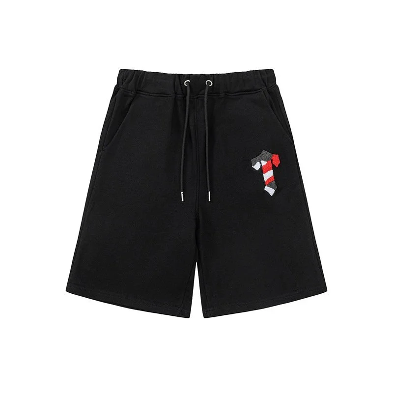 Other Black Embroidered Shorts Streetwear Casual Black - 1