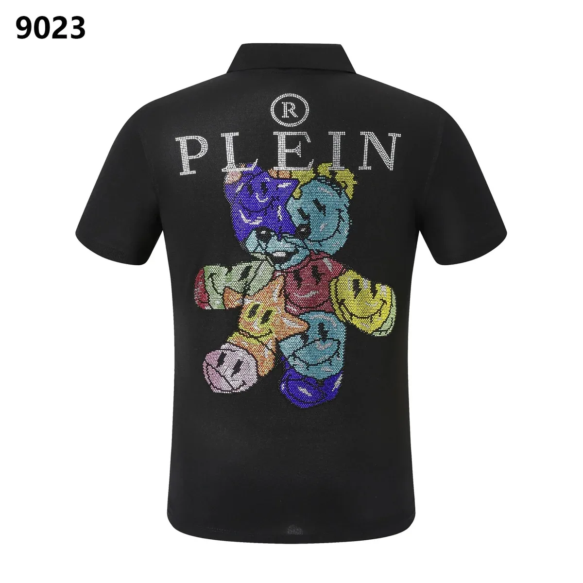 Philipp Plein Philipp Plein 20 Black Multicolor Teddy Bear Polo Shirt Black - 1