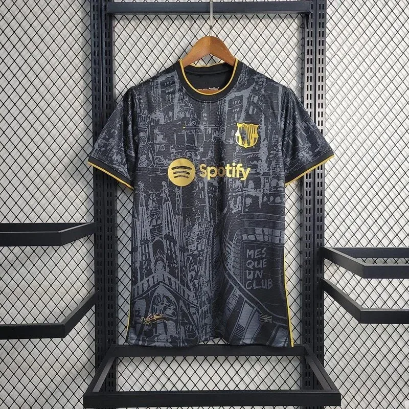 Other FC Barcelona 23/24 Black Gold Special Edition Jersey Black - 1