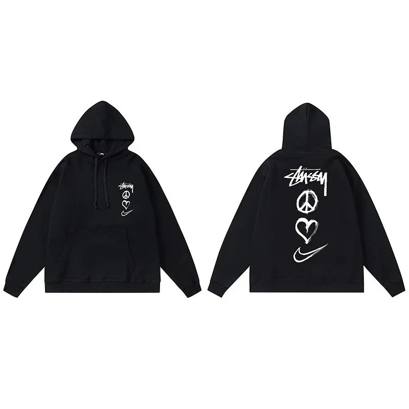 Stussy Stussy Nike Peace Love Hoodie Black Black - 1