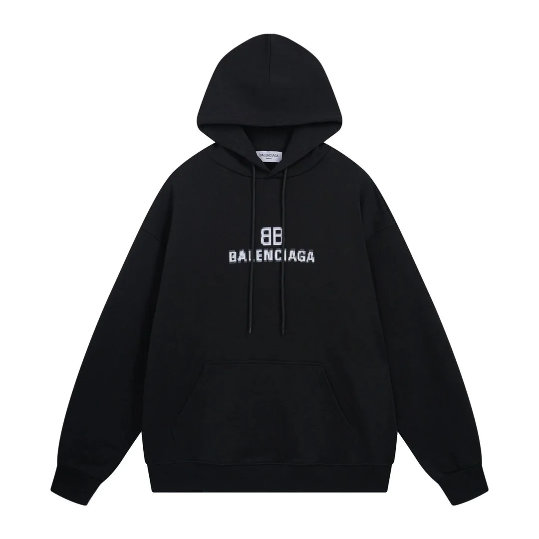 Balenciaga Balenciaga BB Print Hoodie Black Black
