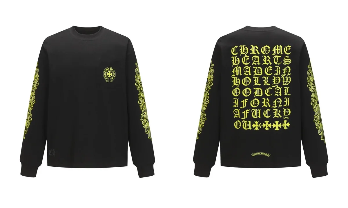 Chrome Hearts Chrome Hearts CH Cross Long Sleeve T-Shirt Black Yellow Black - 1