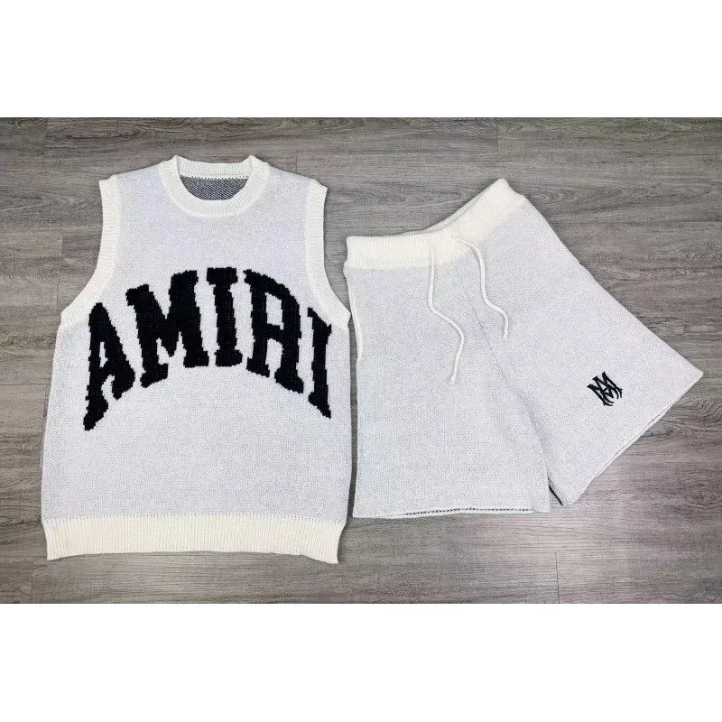 Amiri Amiri White/Black Knit Co-ord Set White - 1