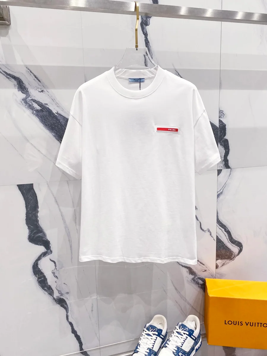 Prada Prada Logo Patch T-Shirt White White