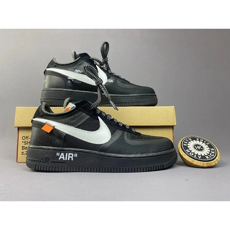 Off-White Off-White x Nike Air Force 1 Black/White Sneakers Black - 1