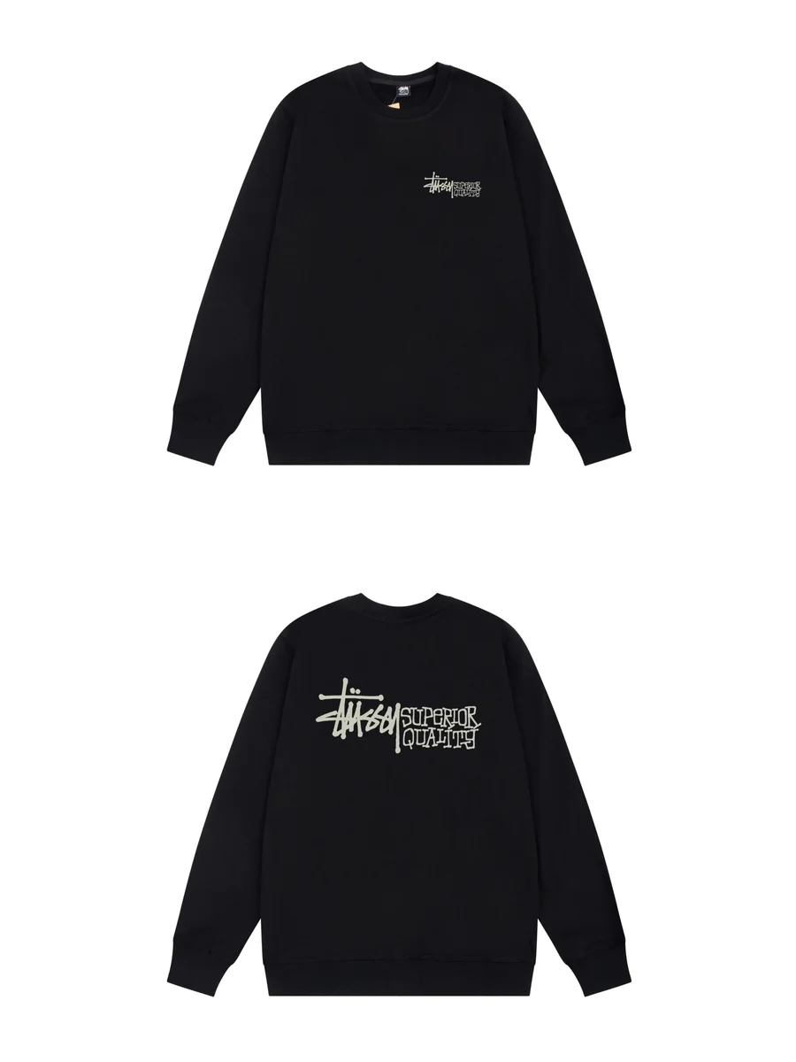 Stussy Stussy Stüssy Superior Quality Black Sweatshirt Black - 1