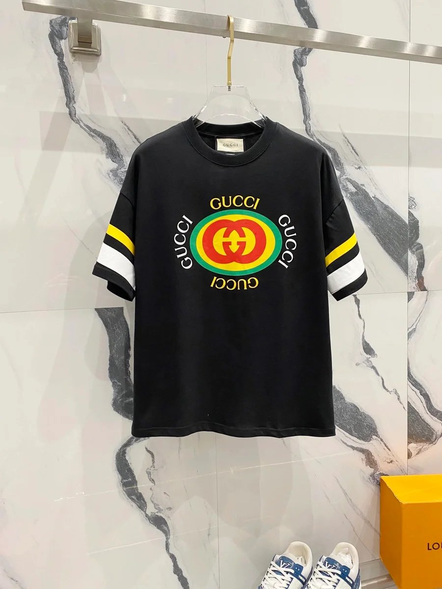 Gucci Gucci Interlocking G Black Yellow White T-Shirt Black