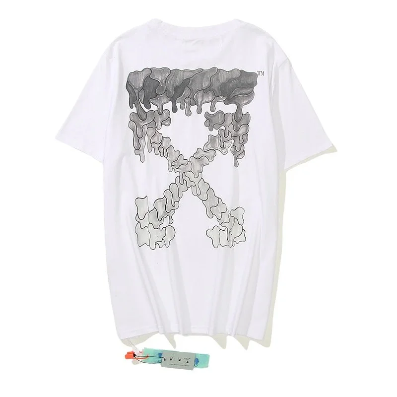 Off-White Off-White Arrow Melted Print White T-Shirt White - 1