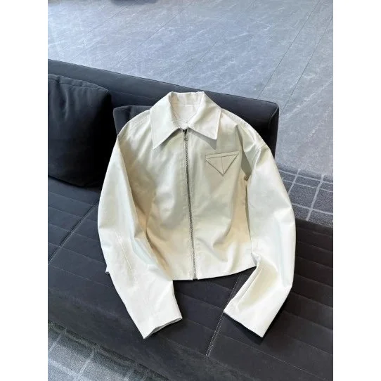 Prada Prada Triangle Logo White Jacket White