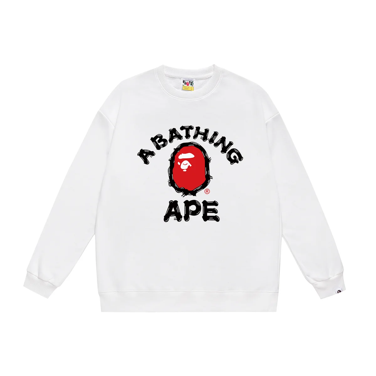 A Bathing Ape A Bathing Ape BAPE STA White Crewneck Sweatshirt White - 1