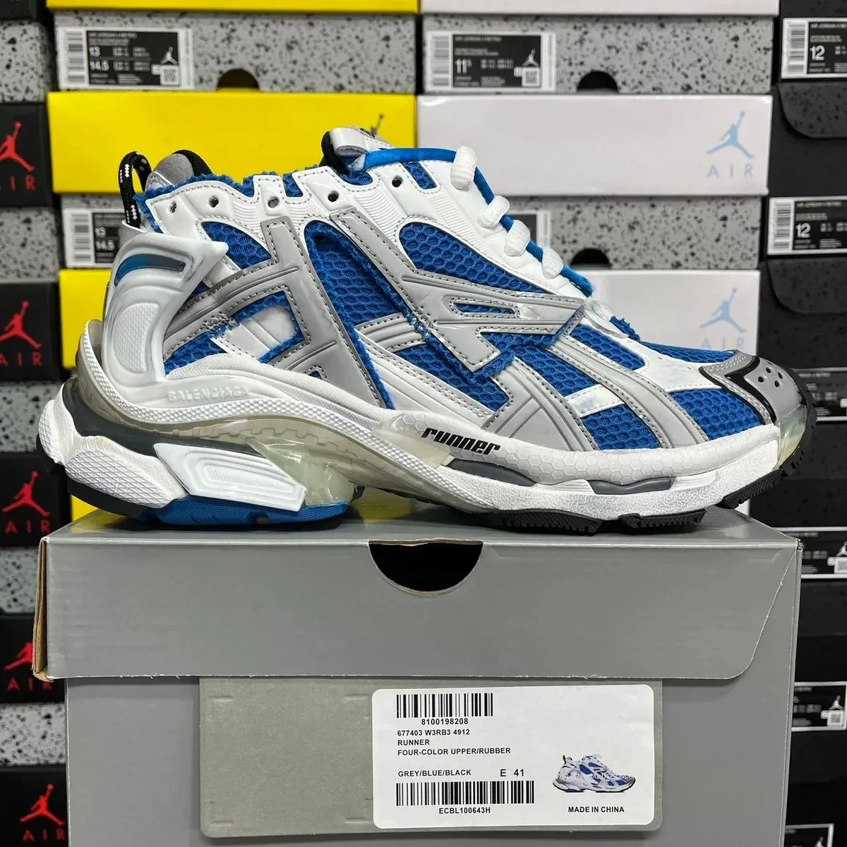 Balenciaga Balenciaga Runner Grey/Blue/Black Sneakers Blue - 1