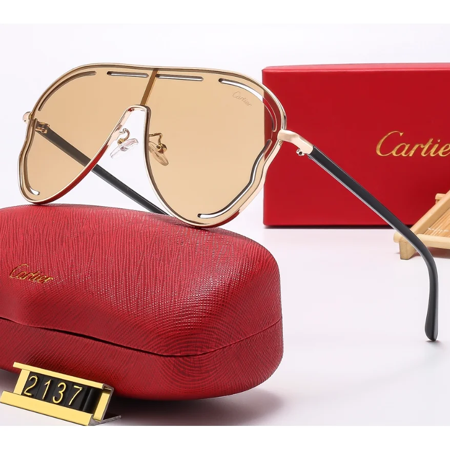 Cartier Cartier Soleil Blanc Gold-Tinted Aviator Sunglasses Gold - 1