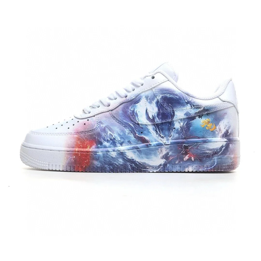 Nike Nike Air Force 1 Dragon Painted Sneakers Multicolor - 1