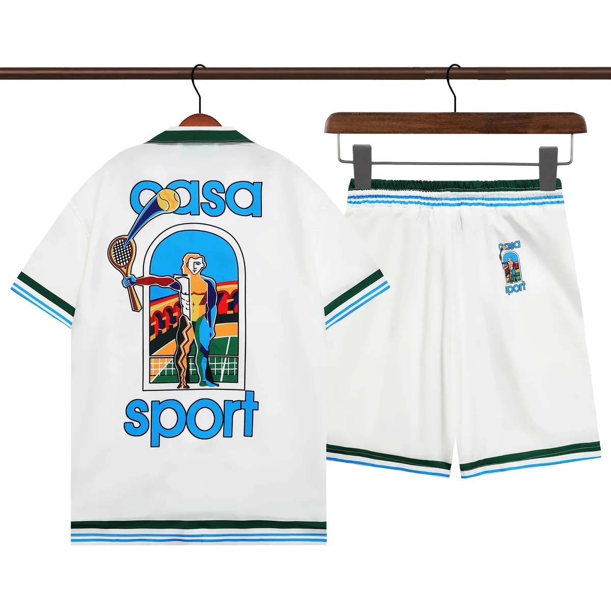 Other Casa Sport Tennis Club White & Colorful Graphic Set White - 1