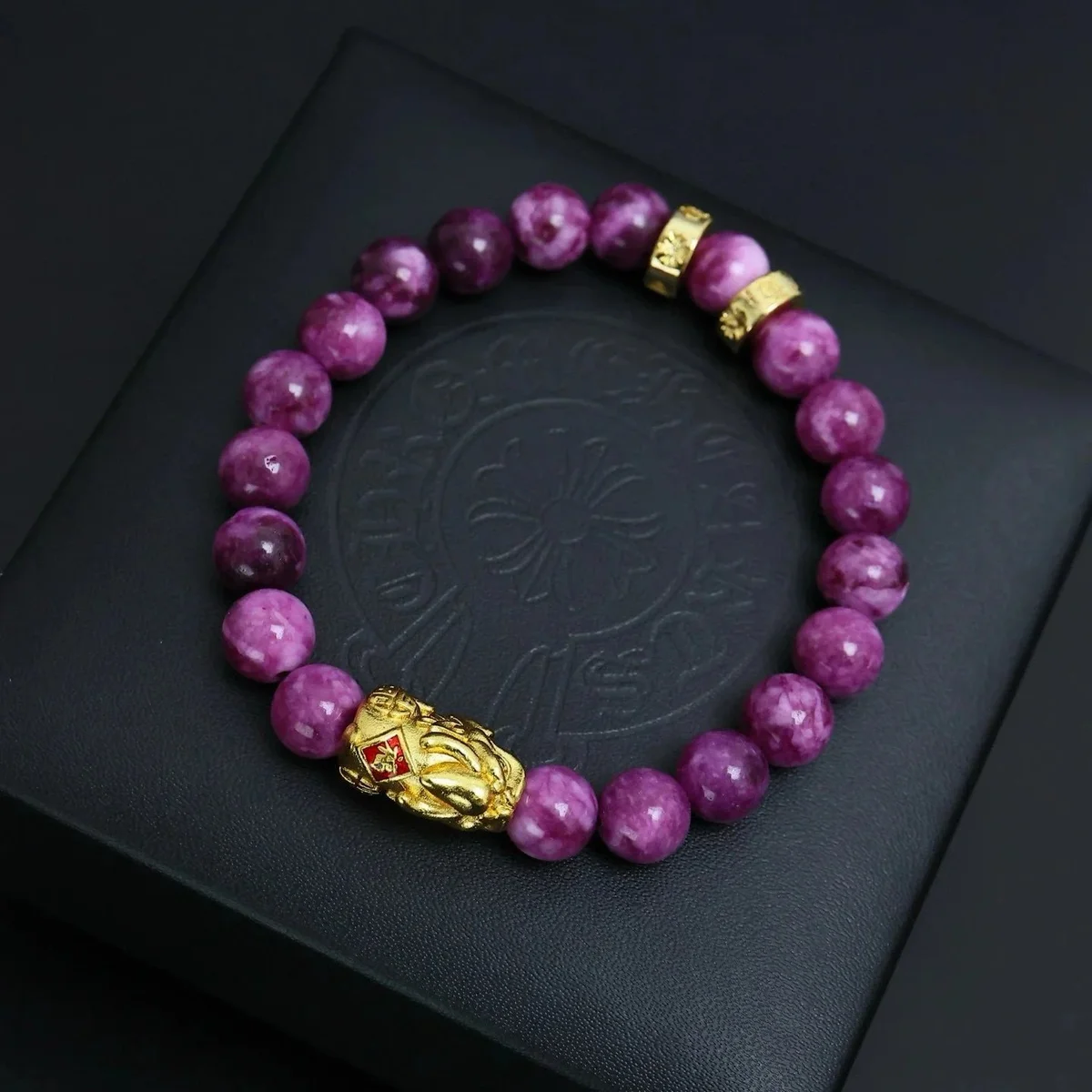 Other Purple Bead Gold Pixiu Bracelet Jewelry Purple - 1