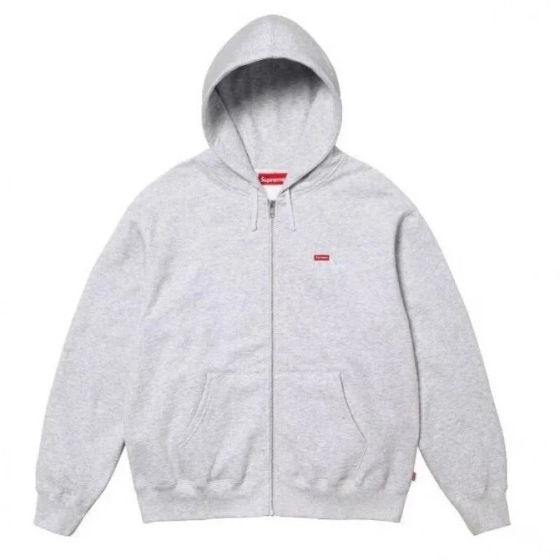 Supreme Supreme Box Logo Zip-Up Hoodie 011 Grey Tops Grey - 1
