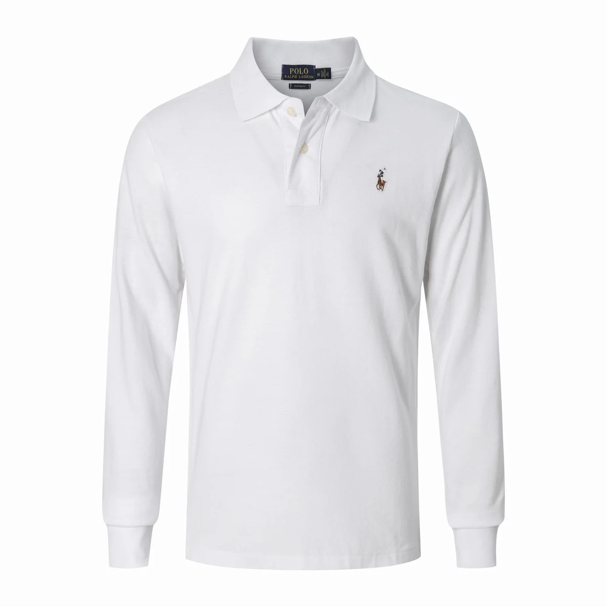 Polo Ralph Lauren Polo Ralph Lauren Classic Logo Long Sleeve Polo White White - 1