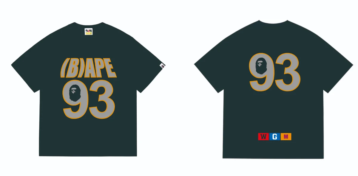 A Bathing Ape A Bathing Ape (B)APE 93 T-Shirt Dark Green Navy - 1