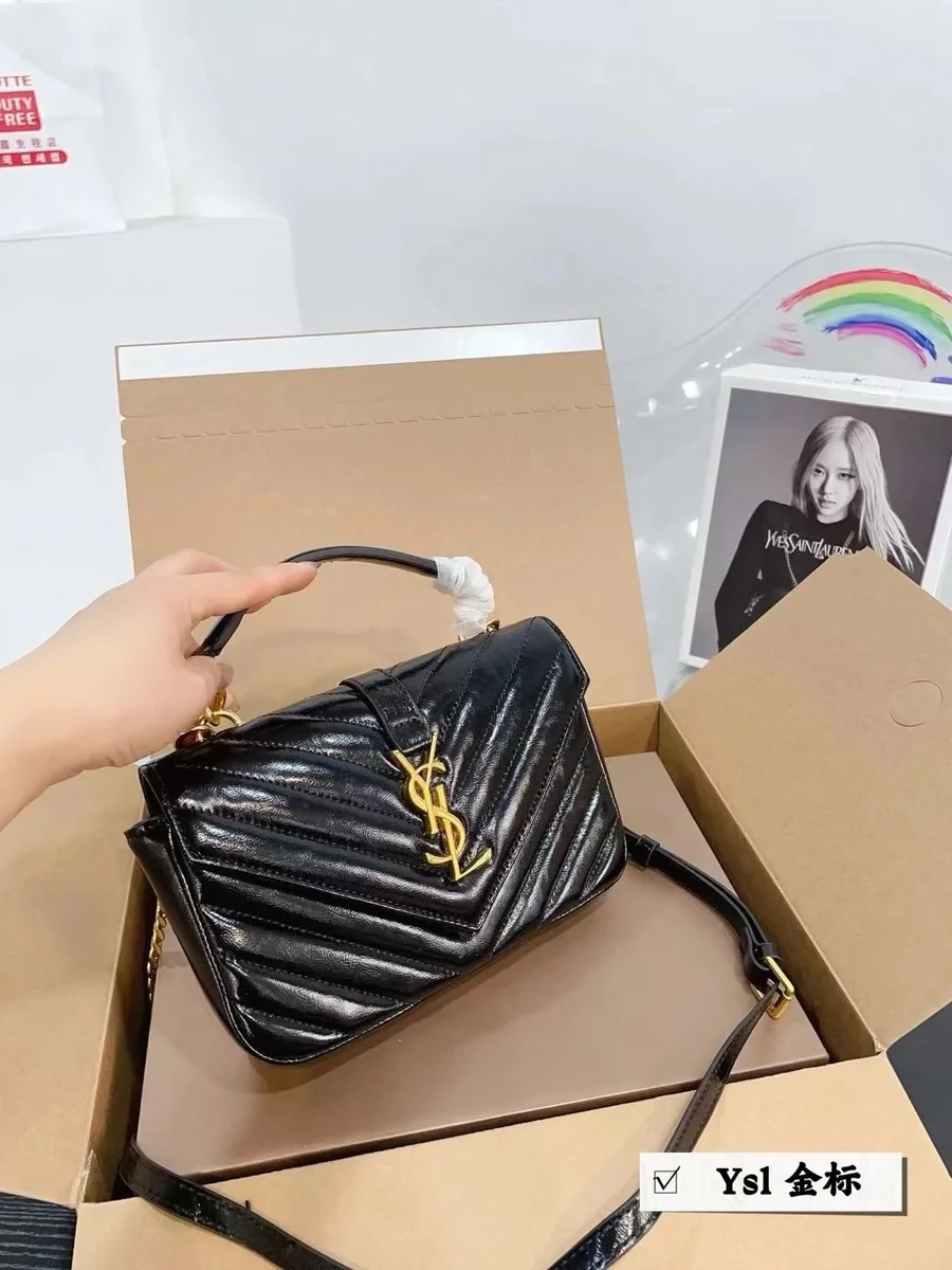 Saint Laurent Saint Laurent YSL Kate Black Leather Handbag Black - 1