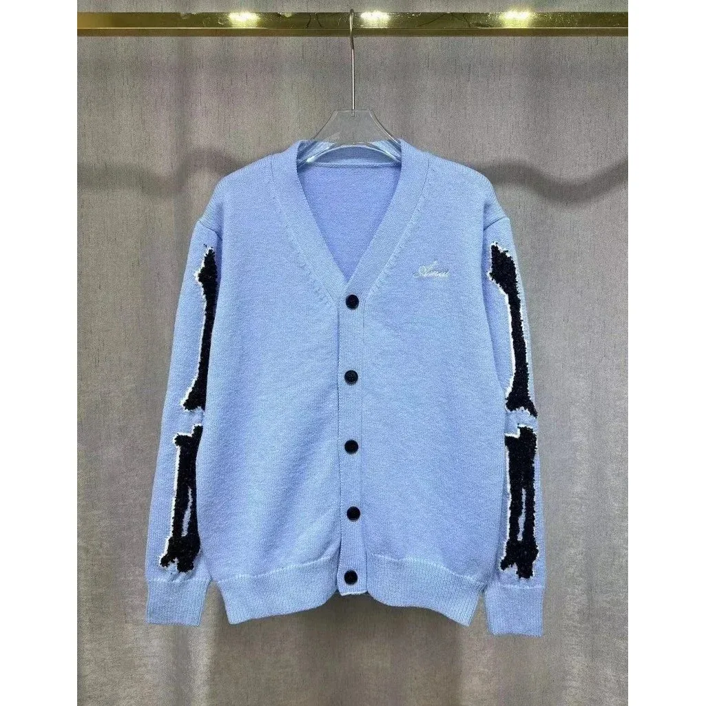 Other Sky Blue Skeleton Arm Cardigan Blue - 1