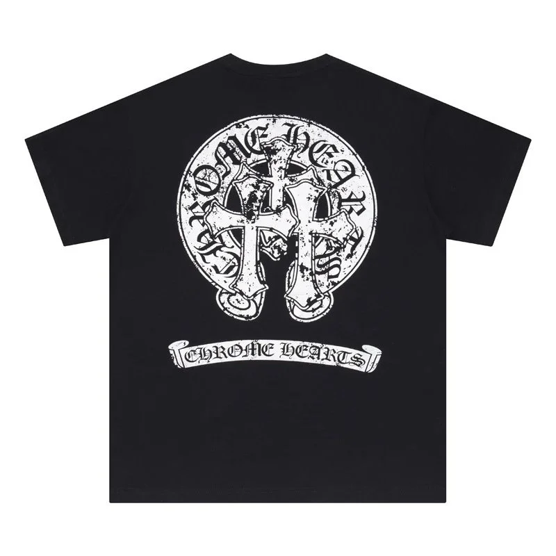 Chrome Hearts Chrome Hearts Cross Design Black T-Shirt Black - 1