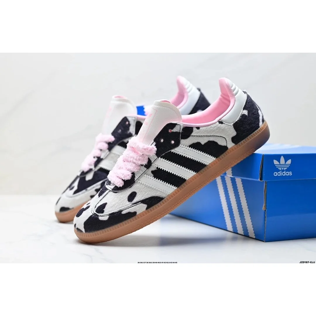 Adidas Adidas Samba Cow Print Pink Laces Sneakers Black - 1