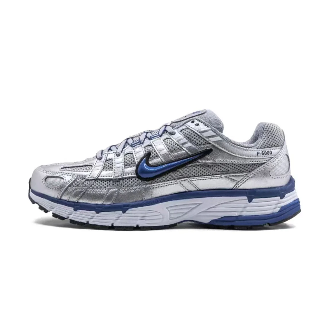 Nike Nike P-6000 Silver/Blue Running Sneakers Silver