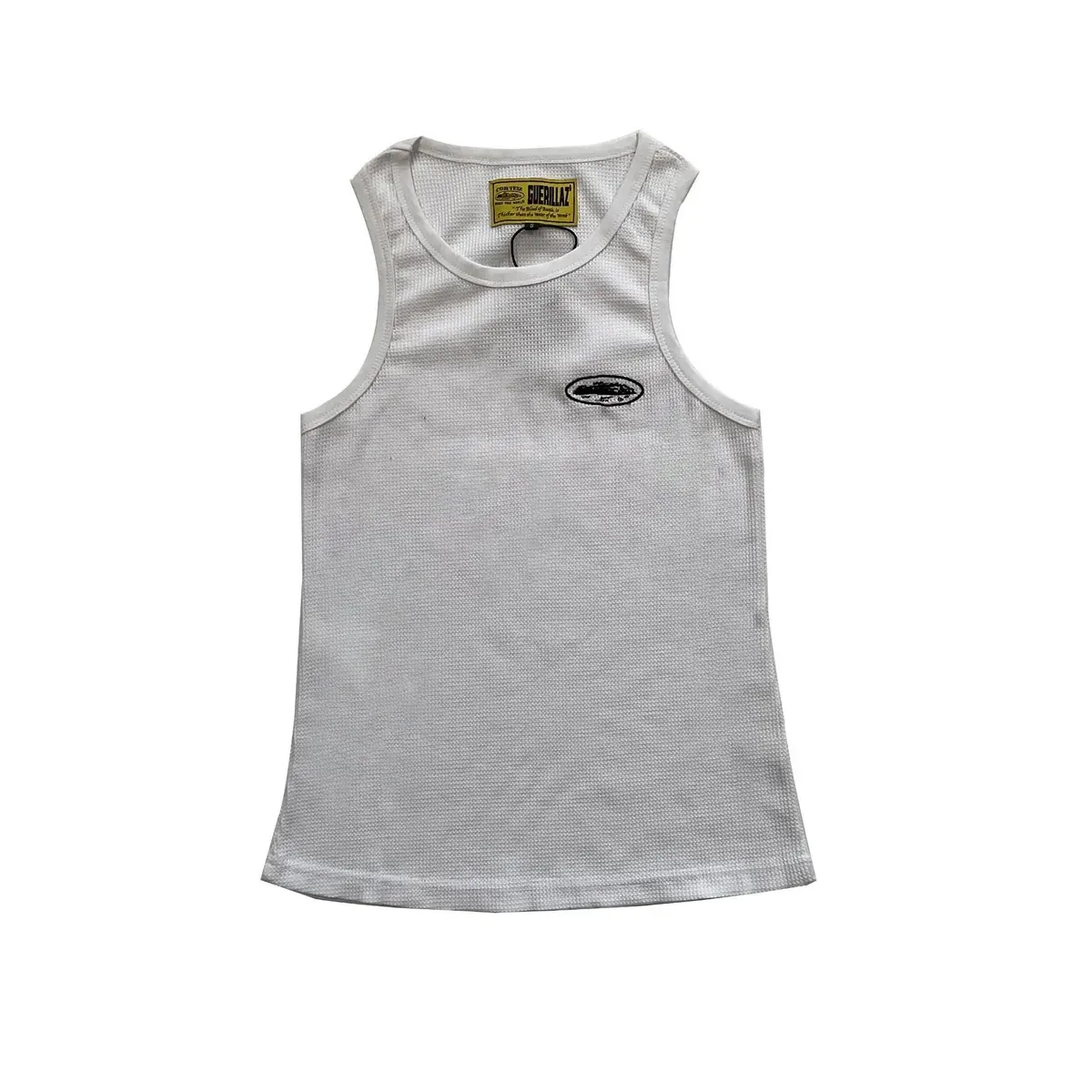 Gorillaz Gorillaz White Tank Top Solid T-Shirt White