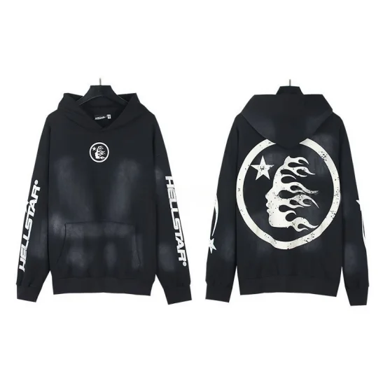 Hellstar Hellstar BB016 Black/White Graphic Hoodie Black - 1