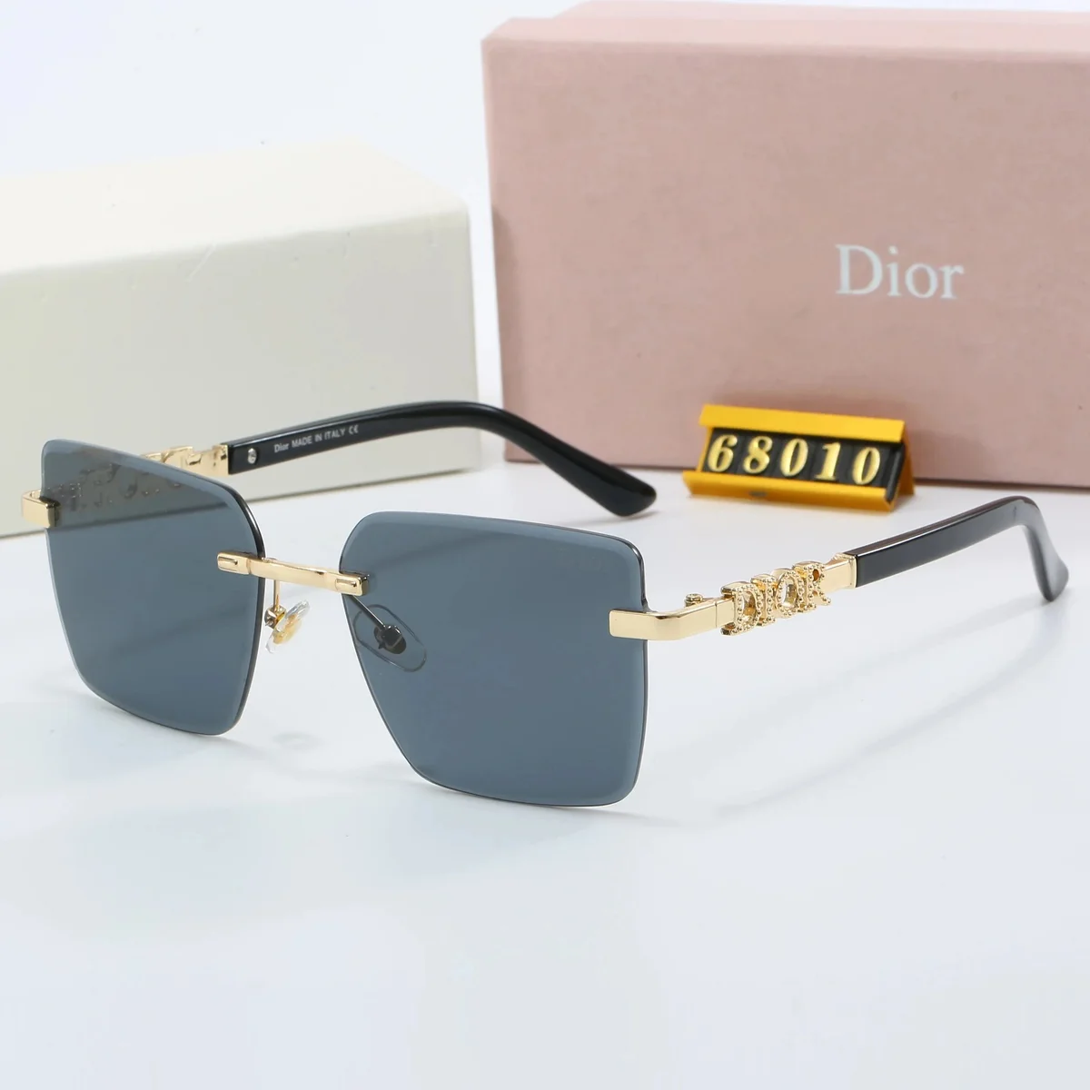 Dior Dior Lady Dior Black & Gold Sunglasses Black - 1