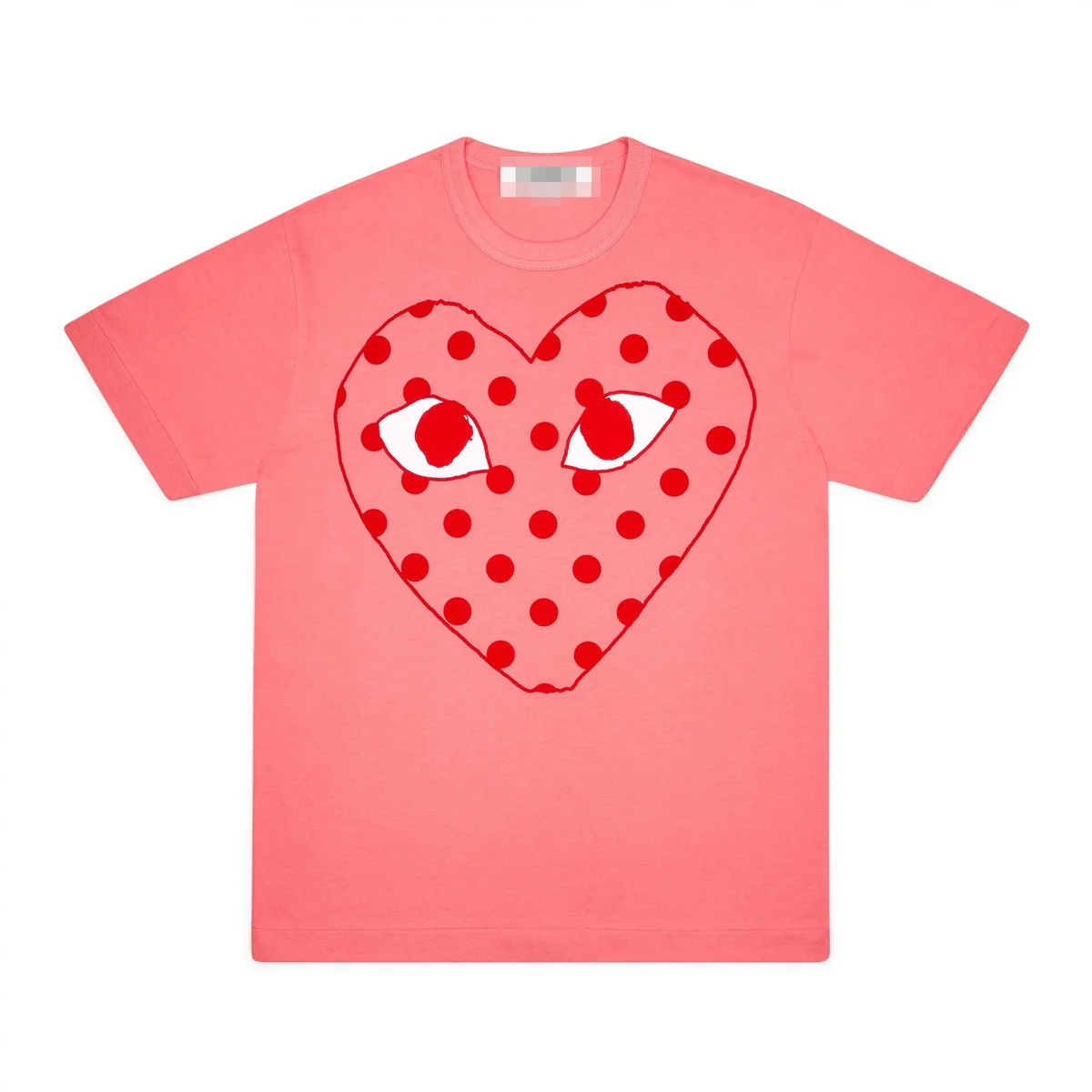 Comme des Garçons Comme des Garçons Pink Polka Dot Heart T-Shirt Pink - 1