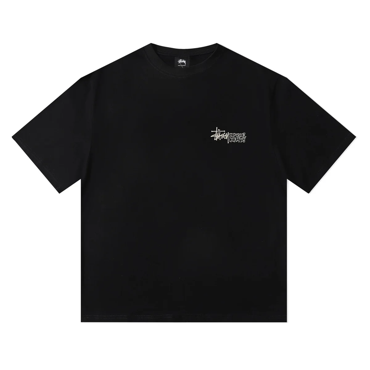 Stussy Stussy Basic Logo Black T-Shirt Black - 1