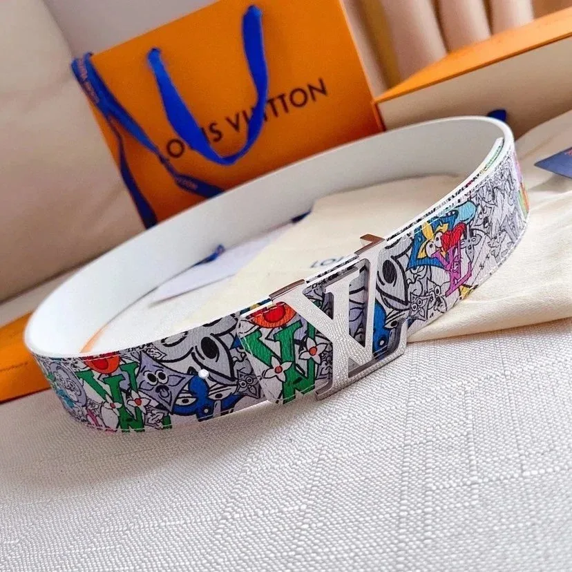 Louis Vuitton Louis Vuitton Monogram Multicolor Print Belt Multicolor