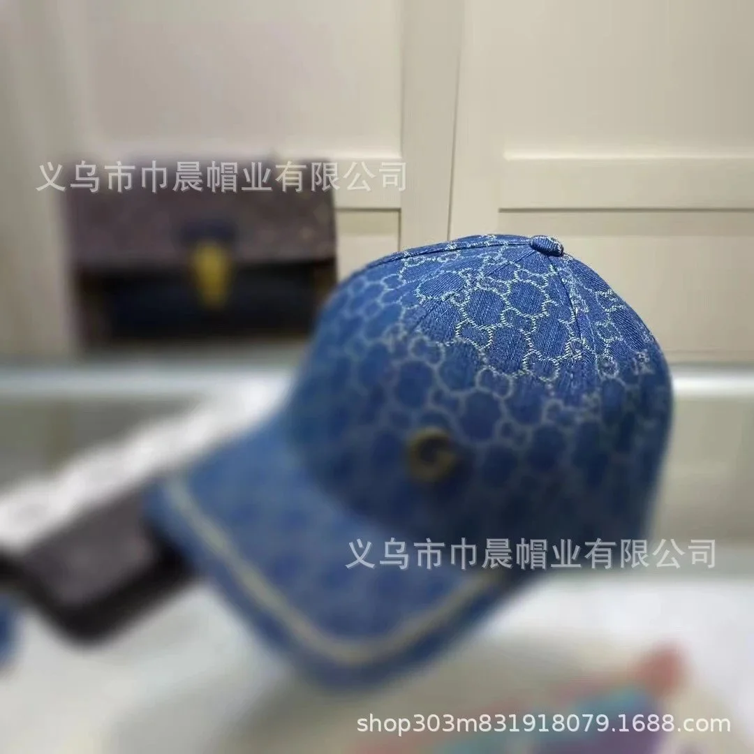 Gucci Gucci GG Monogram G Side Baseball Blue Cap Blue - 1