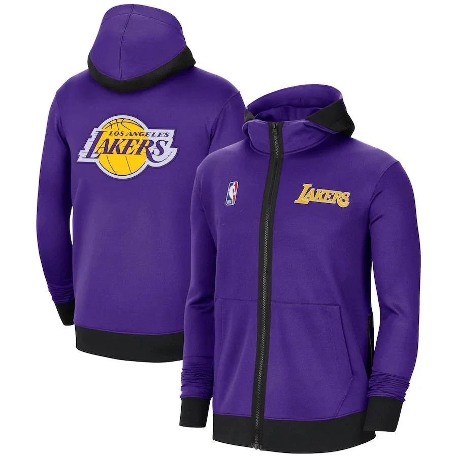 Nike Nike Los Angeles Lakers Purple Full-Zip Hoodie Purple - 1