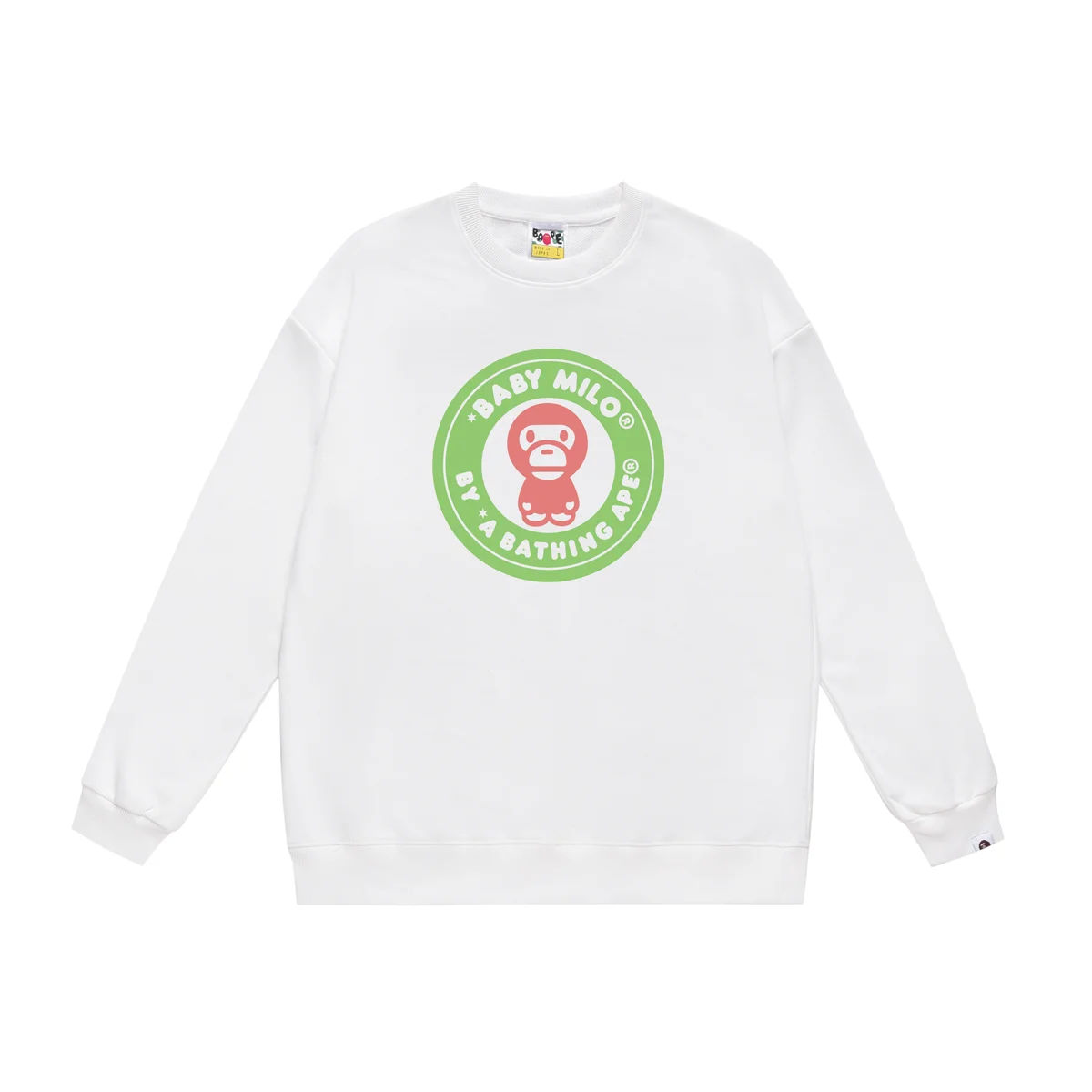 A Bathing Ape A Bathing Ape White Baby Milo Graphic Sweatshirt White - 1