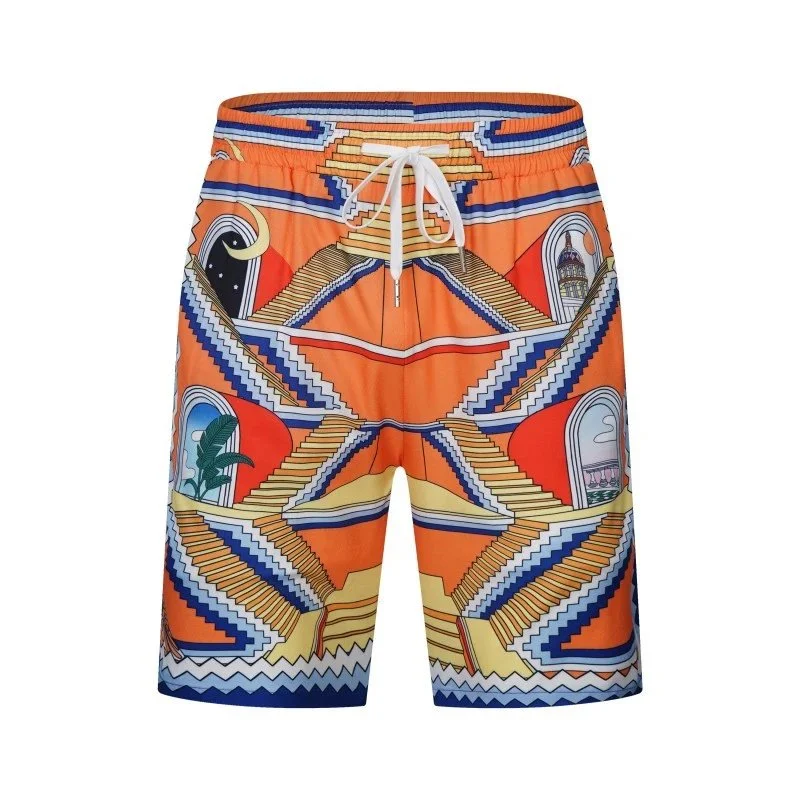 Maison Mihara Yasuhiro Maison Mihara Yasuhiro Orange Surreal Print Shorts Orange