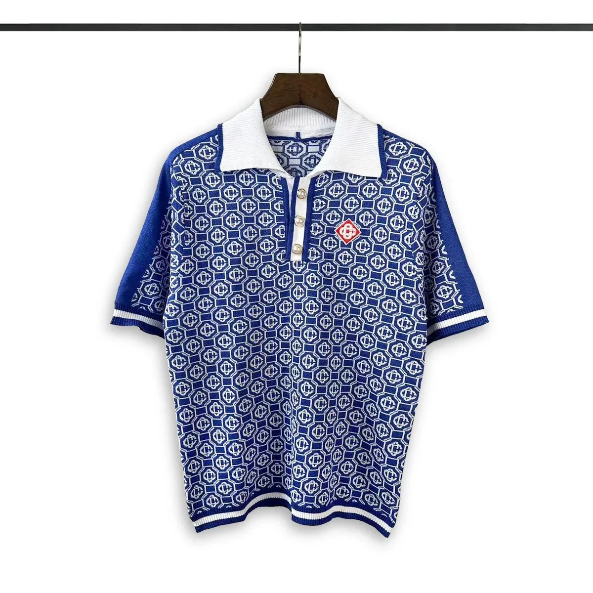 Chanel Chanel Logo Blue Polo Shirt Blue