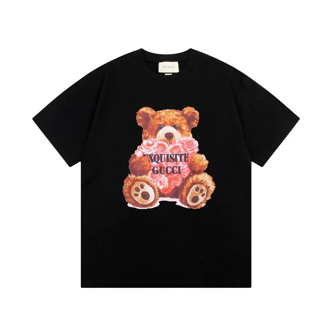 Gucci Gucci Bear Print T-Shirt Black Black - 1