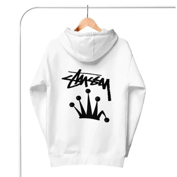 Stussy Stussy Crown Hoodie White Streetwear White - 1