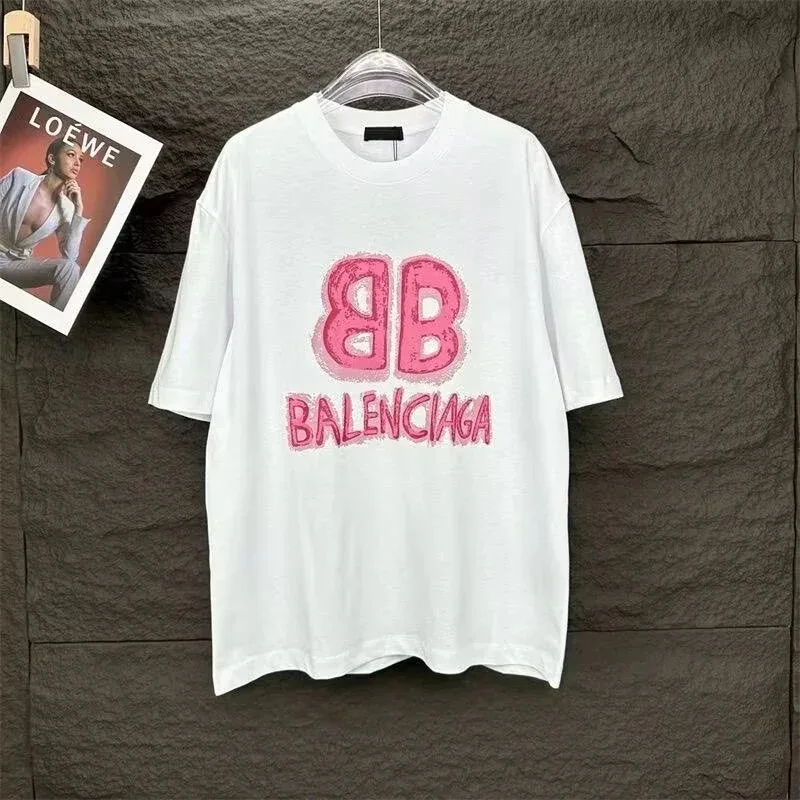 Balenciaga Balenciaga BB Logo White Oversized T-Shirt White - 1