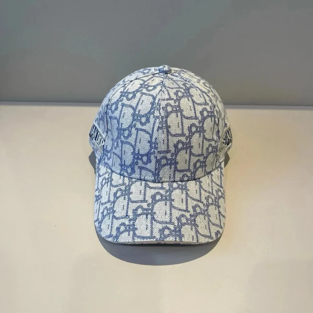 Dior Dior Dior Oblique Blue Denim Cap Blue