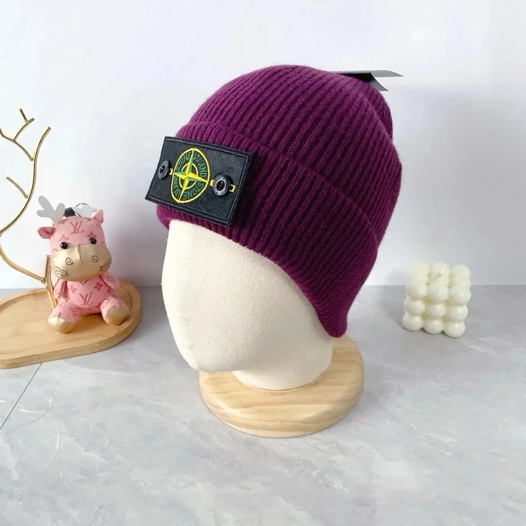 Stone Island Stone Island Purple Compass Logo Beanie Purple