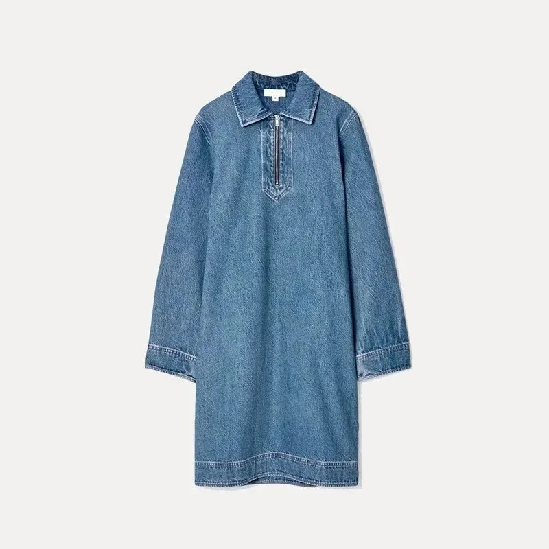 Other Denim Dress in Light Blue Casual Style Blue - 1