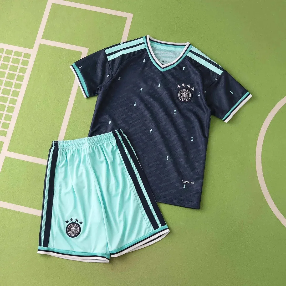 Adidas Adidas Classic Football Germany Away Jersey & Shorts Set Navy - 1