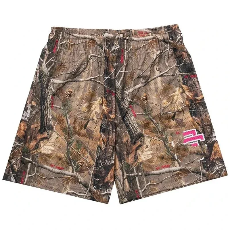 Palm Angels Palm Angels Camo Pink Logo Shorts Multicolor - 1