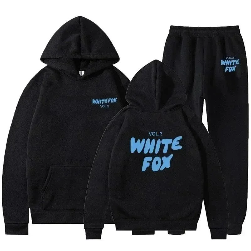 White Fox White Fox ALBB-005 Vol.3 Black Hoodie & Pants Set Black - 1