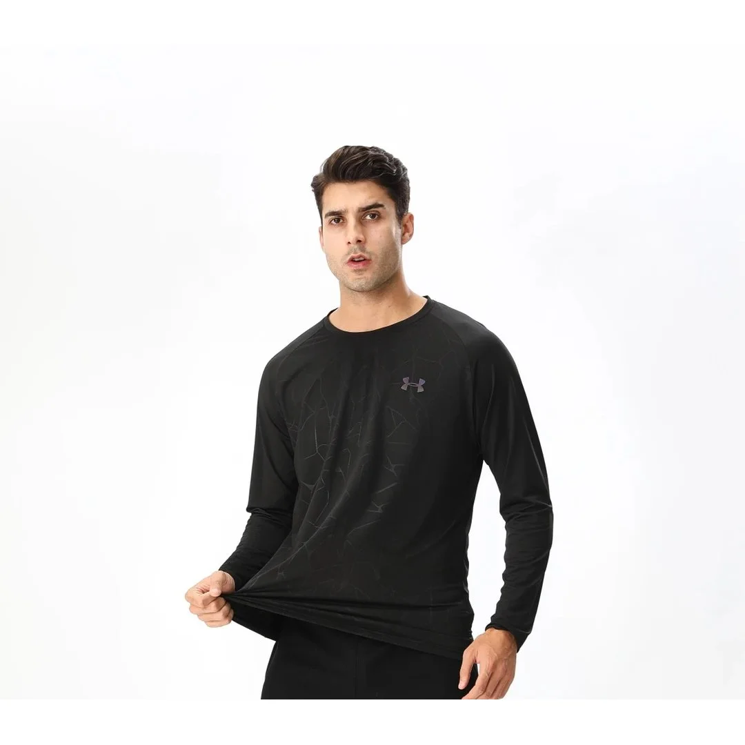 Under Armour Under Armour Long Sleeve T-Shirt Black Solid Tops Black - 1